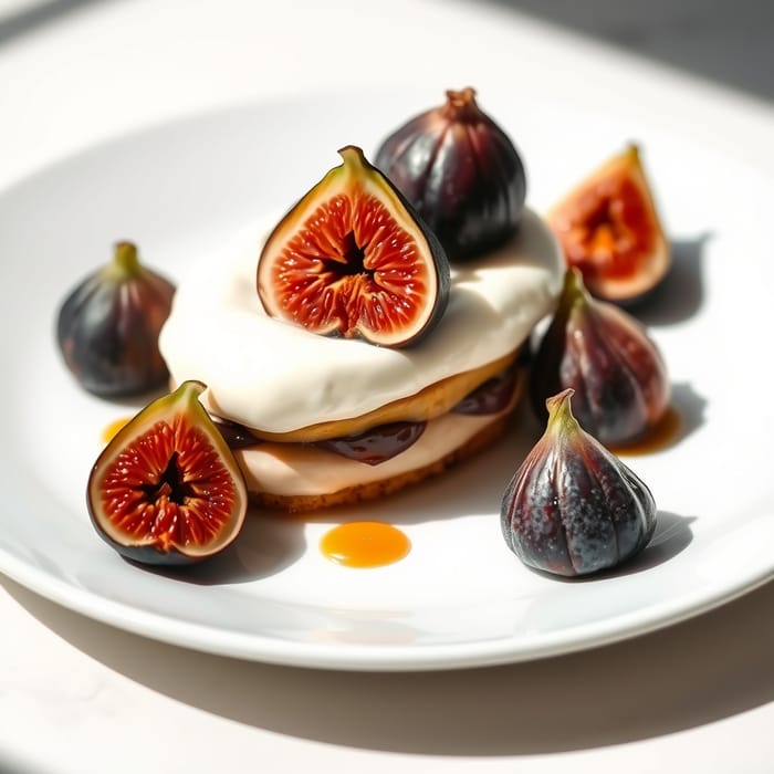 Elegant Fig Dessert in Modern Minimalist Style