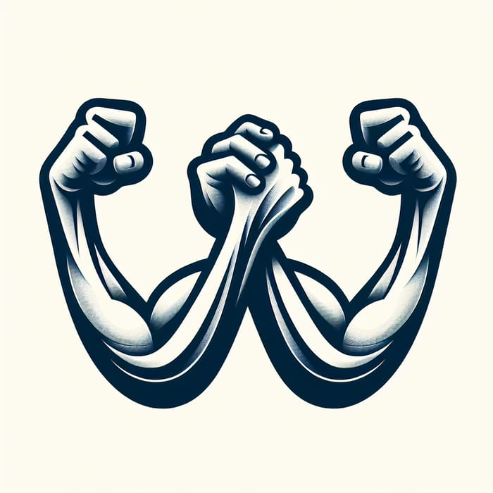 Creative 'W' Logo Design | Arm Wrestling Inspired