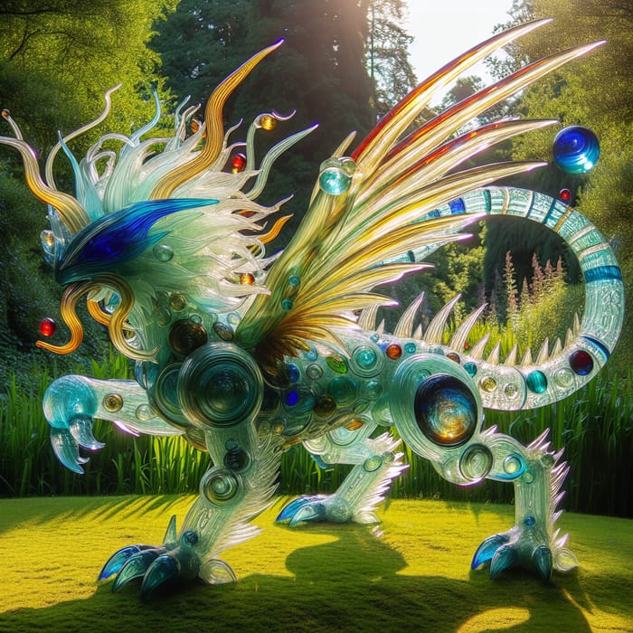 Glass Pokémon - Majestic Glass Creature in Lush Forest