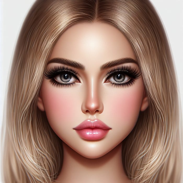 Radiant Pop Singer Look: Blonde, Black-Eyed Beauty with Pouty Lips & Blush