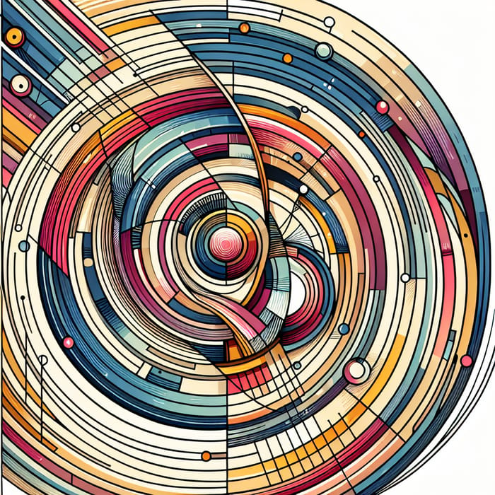 Unique Circle Art Design with Chords, Arcs, and Angles | Geometric Abstract