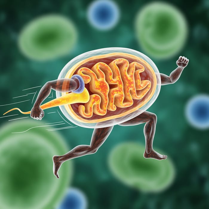 Mitochondria in Motion: The Running Form