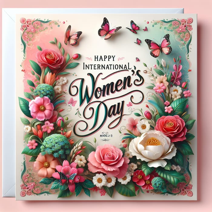 Elegant Greeting Card for International Women's Day