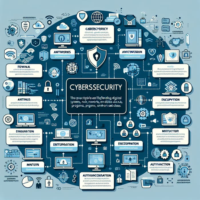 Comprehensive Cybersecurity Infographic Overview