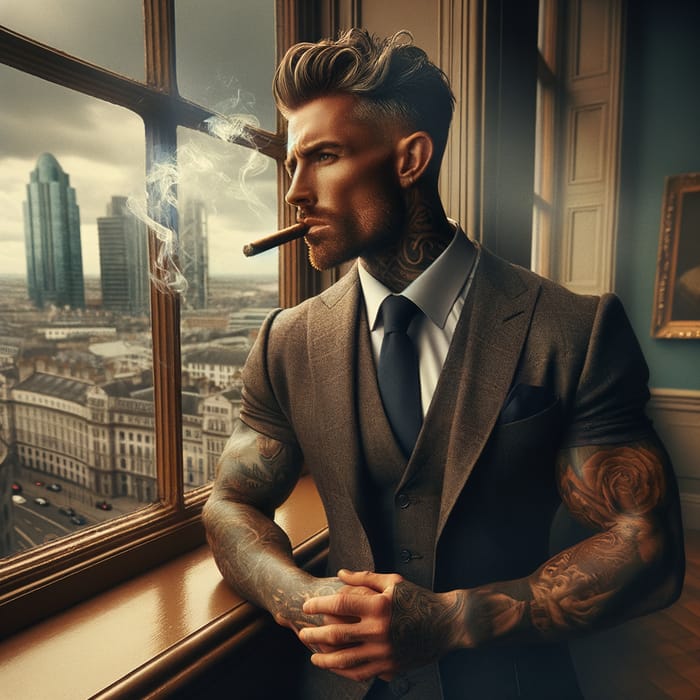 Mysterious Irish Gentleman: Urban Romanticism Portrait in Cityscape