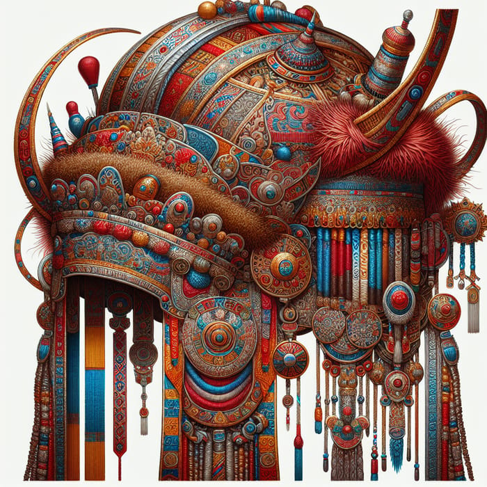 Traditional Mongolian Ancient Headdress: A Masterpiece