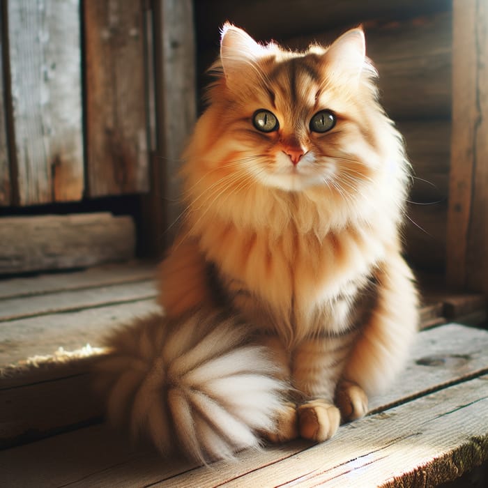 Adorable Tabby Cat Sitting