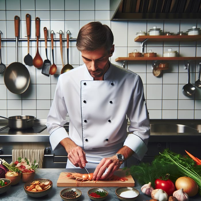 Crimean Chef Preparing Signature Dish | Fresh Ingredients & Rich Tradition