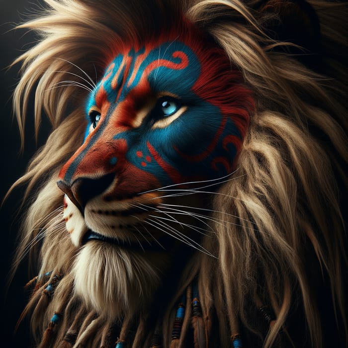 Alpha Realistic Lion Warrior Chief with Panther Make-up