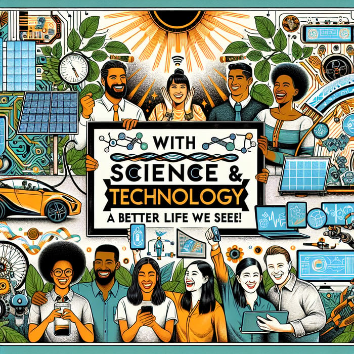 How Science & Technology Shape A Good Life | Engaging Poster Slogan