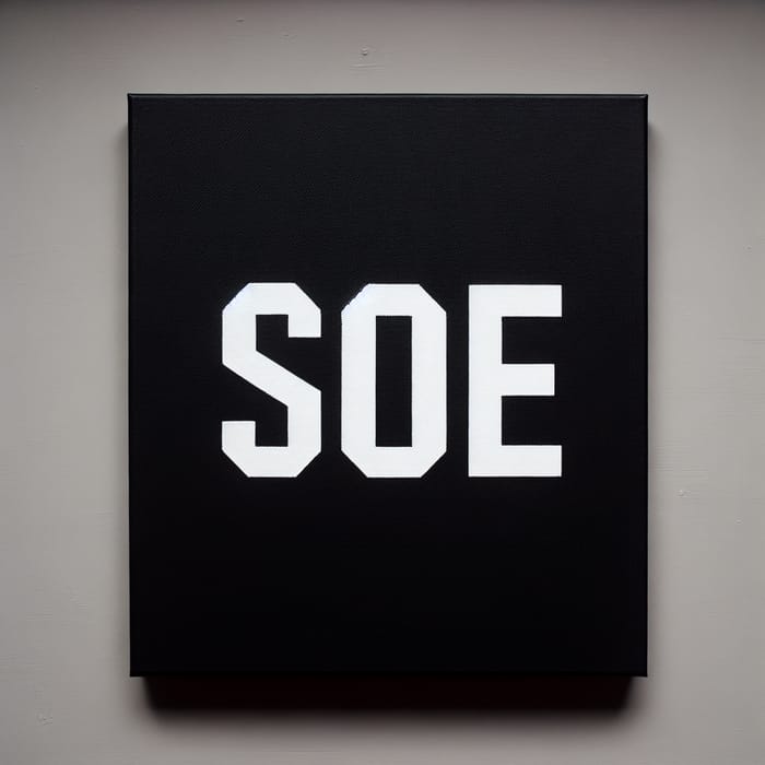 Mysterious 'SOE' on Black Canvas