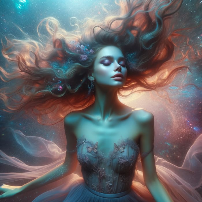 Dreamlike Underwater Portrait | Vibrant Colors - Enchanting Pose