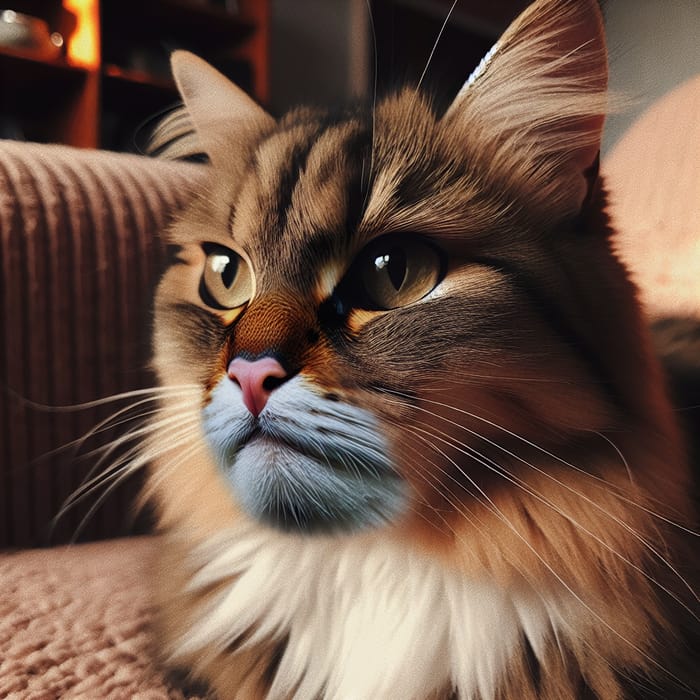 Cat with Rooster-like Expression - Unique Animal Hybrid