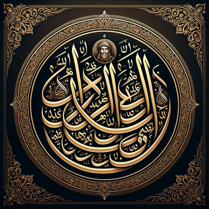 Calligraphy of Prophet Muhammed's Name in Arabic Script