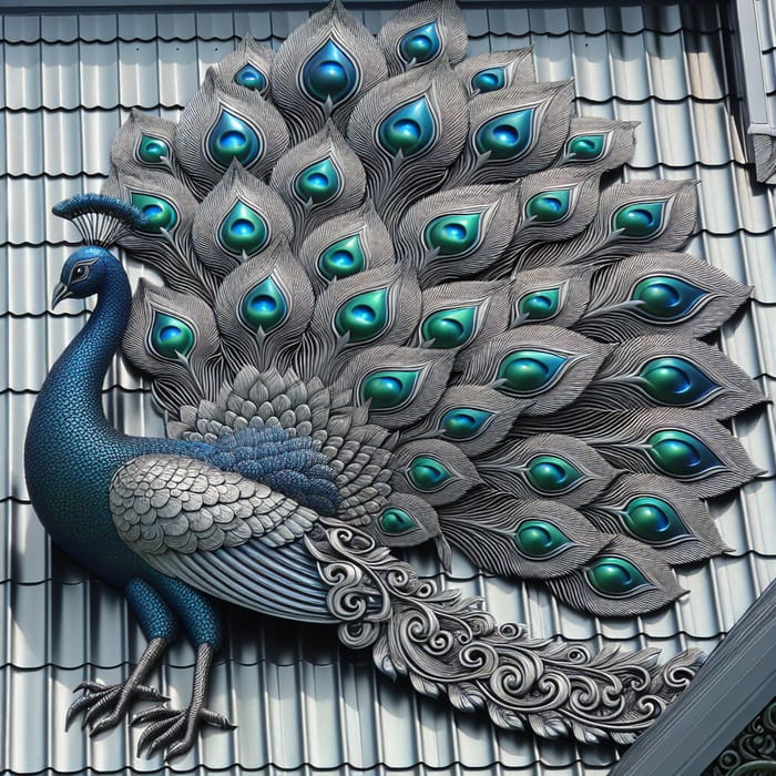 Metal Peacock Roofing in Stunning Blues with a Touch of Elegance