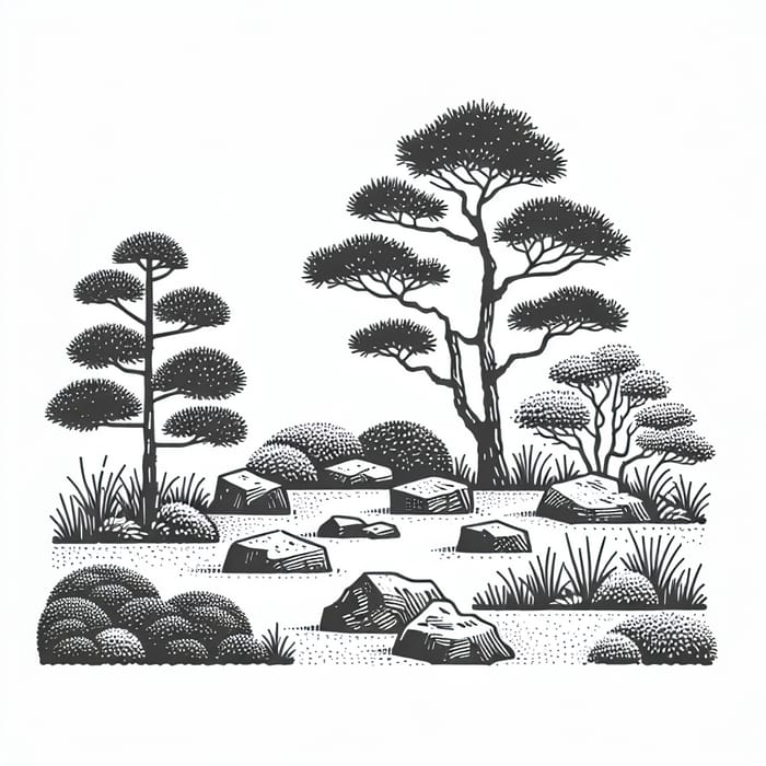 Tranquil Zen Garden: Minimalism & Abstraction