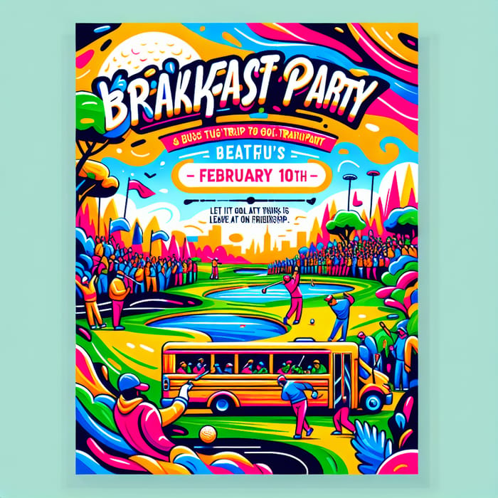 Vibrant Golf Party Bus to Waste Management Open - February 10th