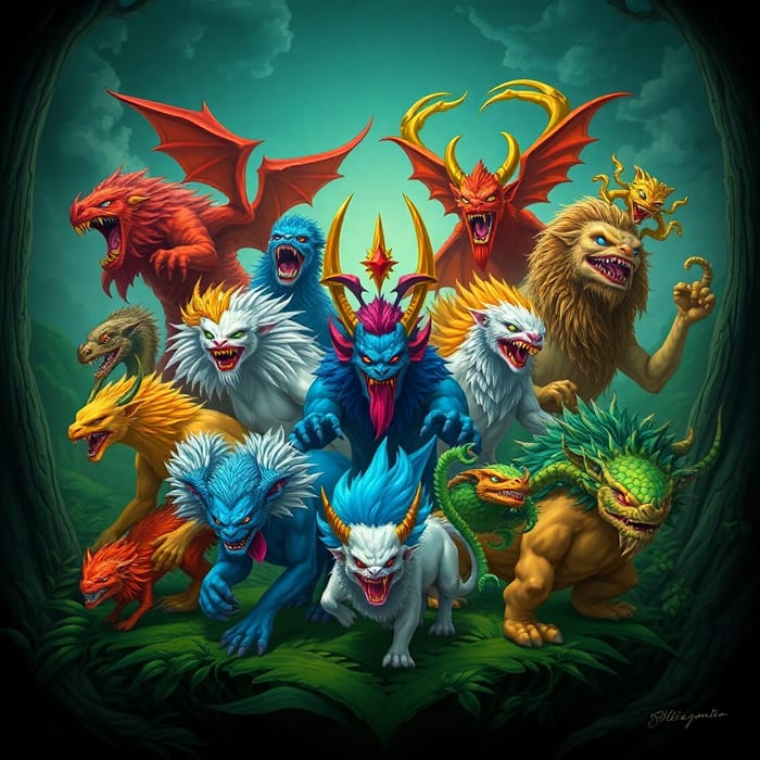 Filipino Mythical Creatures Poster - 14 Unique Characters