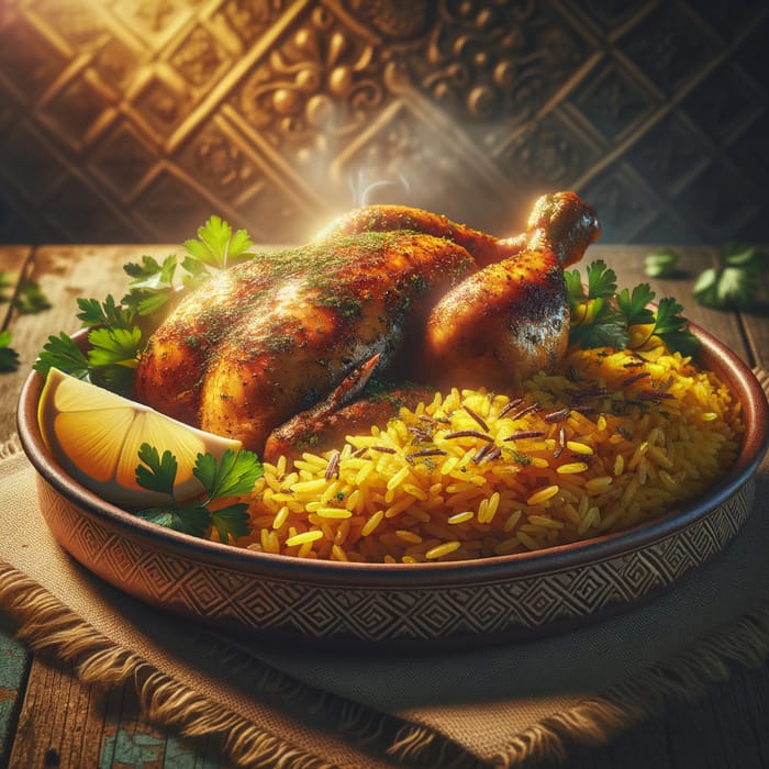 Savory Chicken Pater with Yellow Rice