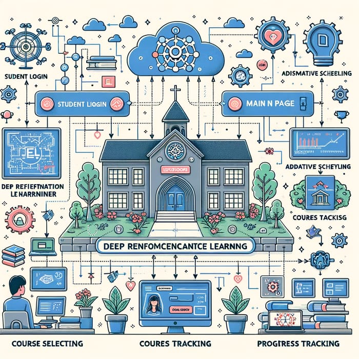 E-Learning System Design with Adaptive Deep Reinforcement Learning Scheduler