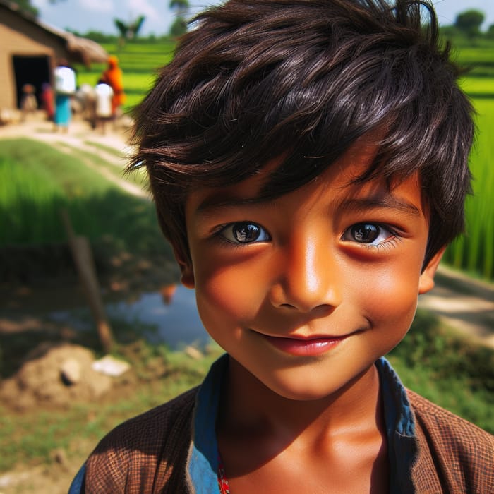 Young South Asian Village Boy | Colorful Traditional Attire