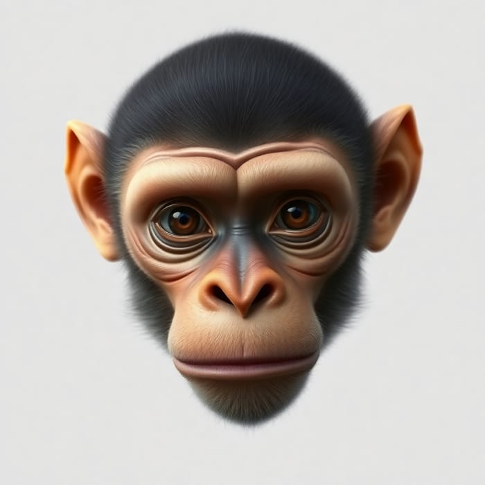 Unique Human-Monkey Hybrid Face Design