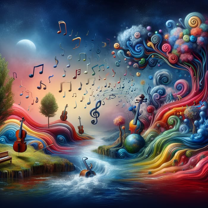 Surrealistic Music Theme Wonderland