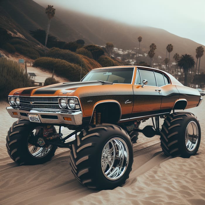 Classic Malibu Car 4x4 with Big Wheels