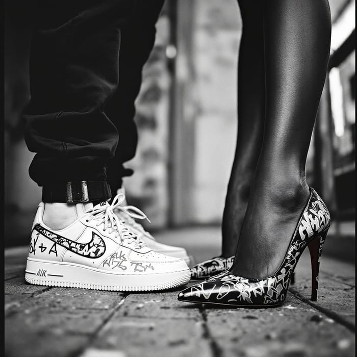 Stylish Nike Sneakers & Stilettos - Urban Street Vibes