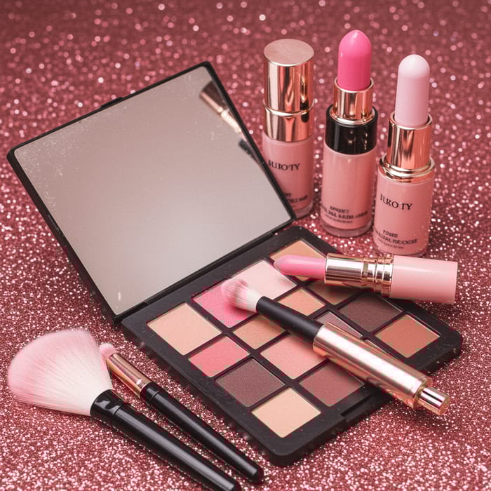 Pink Rose Gold Makeup Laptop & Phone Wallpaper