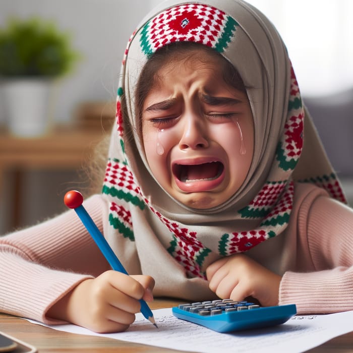 Crying Child Due to Wrong Answer - Emotional Reaction