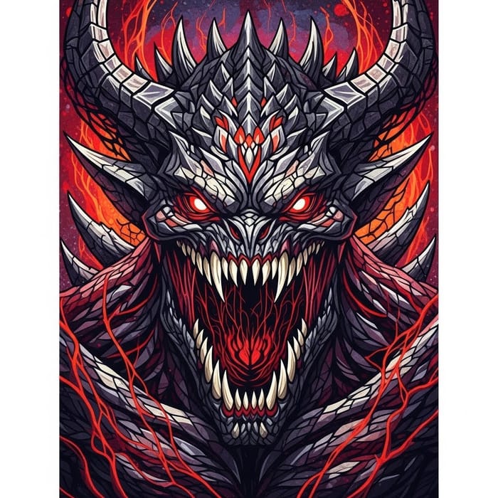 Demon World Devourer Mosaic Art