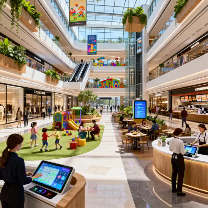 Modern Shopping Mall: A Three-Level Retail Experience Modern Shopping Mall: A Three-Level Retail Experience