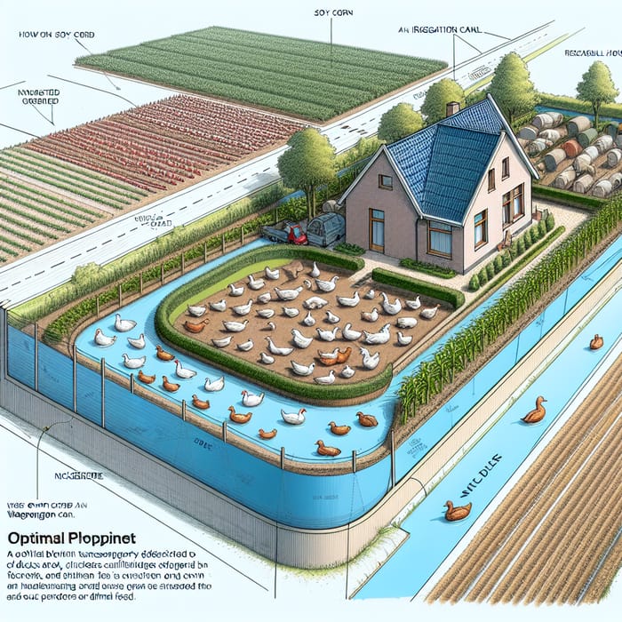 Optimal Business Property Blueprint for Duck, Chicken, and Pig Farming in Nickerie