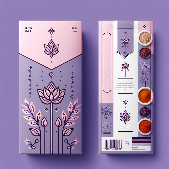 Minimalist Food Label with Indian-Inspired Vibrant Colors