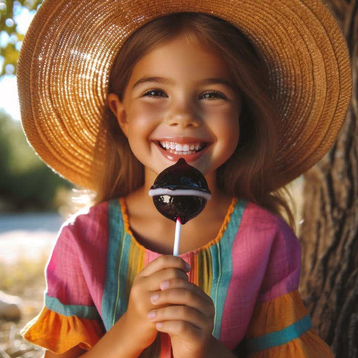 Sensational Black Stick Surprise for Adorable Girl