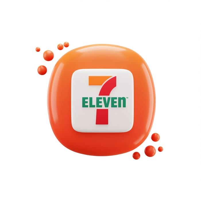 3D Bubble Icon of Seven Eleven