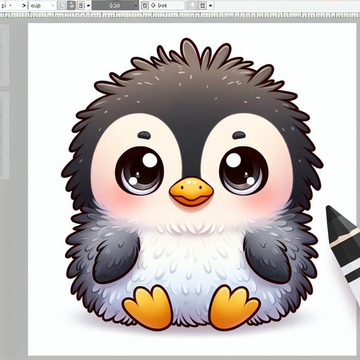 Cute Baby Penguin Cartoon | Innocent & Playful Art