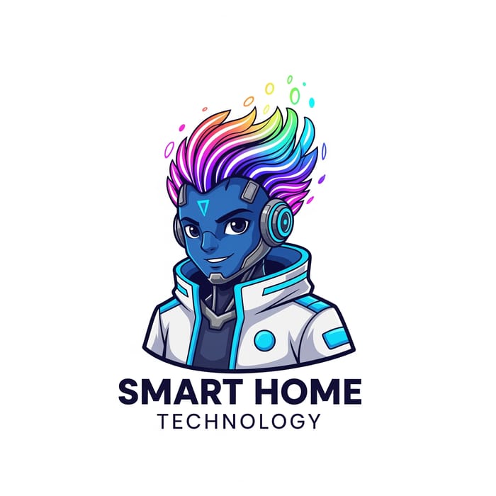 Futuristic Mascot for Smart Home Technology Futuristic Mascot for Smart Home Technology