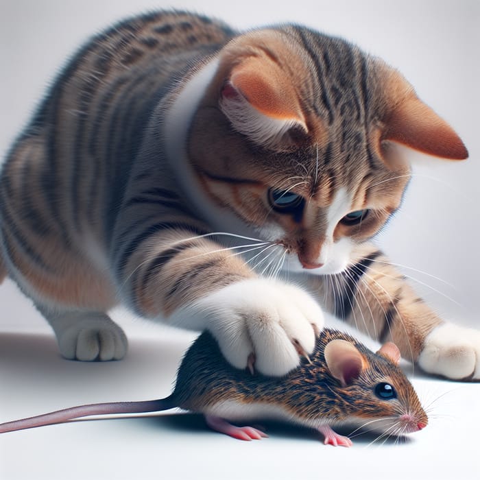 Cat Punching Mouse | Mischievous Cat Scene