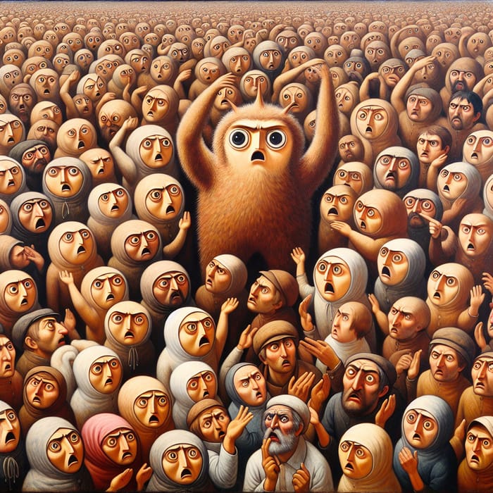 Cheburek Uprising Against Humans - Surreal Artistic Scene