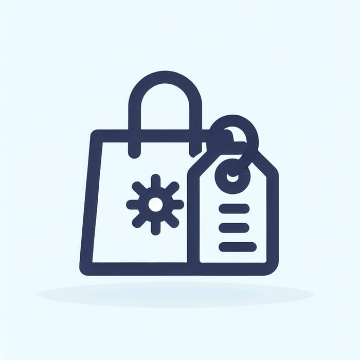 Merchandising Icon - Stylish Shopping Bag Favicon