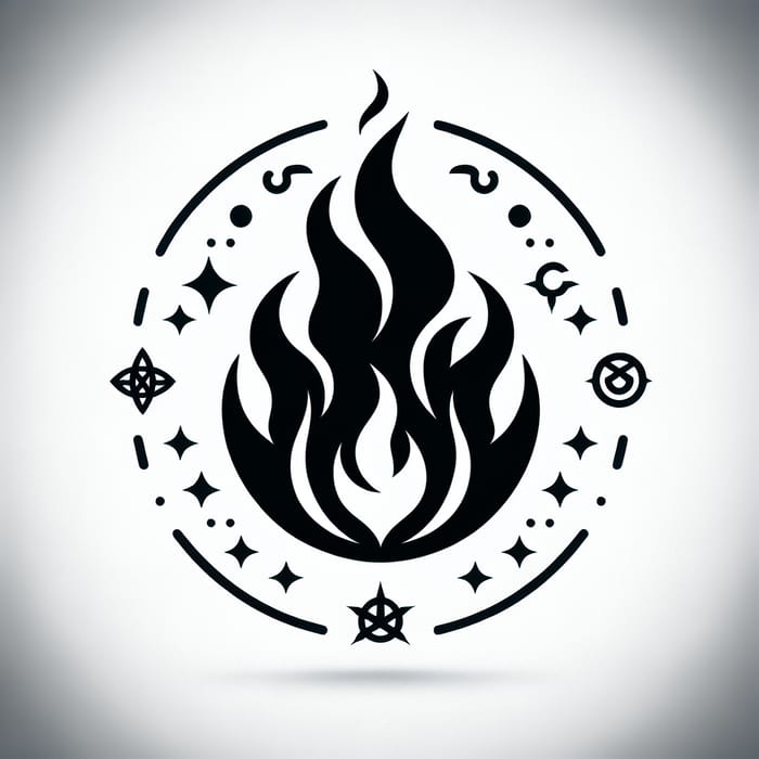 Black Fire Spell - Dark Sorcery Icon Design