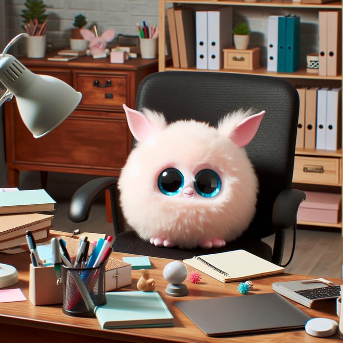 Cute Jigglypuff Spreading Joy in Office Scene