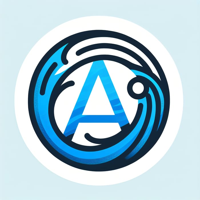 Modern Logo Design Featuring Stylized Letter 'A' in Vibrant Blue