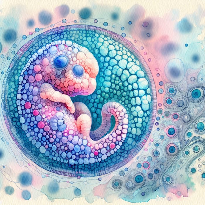 Day 5 Watercolor Embryo Logo Design Day 5 Watercolor Embryo Logo Design