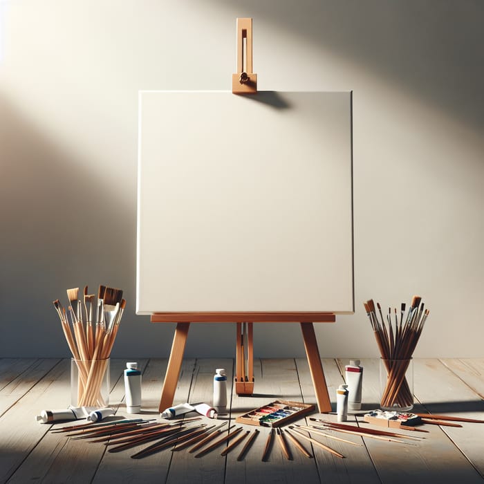 Creative Potential | Untouched Canvas & Paintbrushes