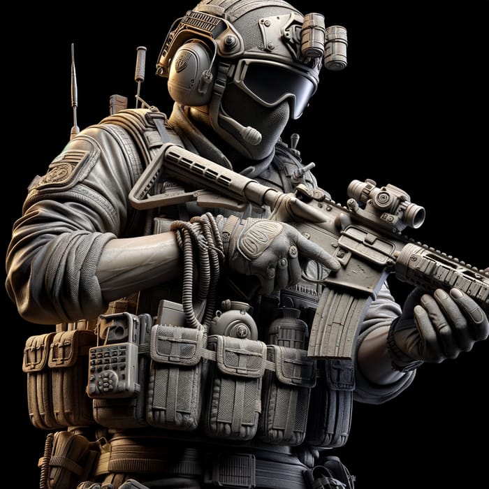 4K Counter Strike Style 3D Character with Tactical Gear