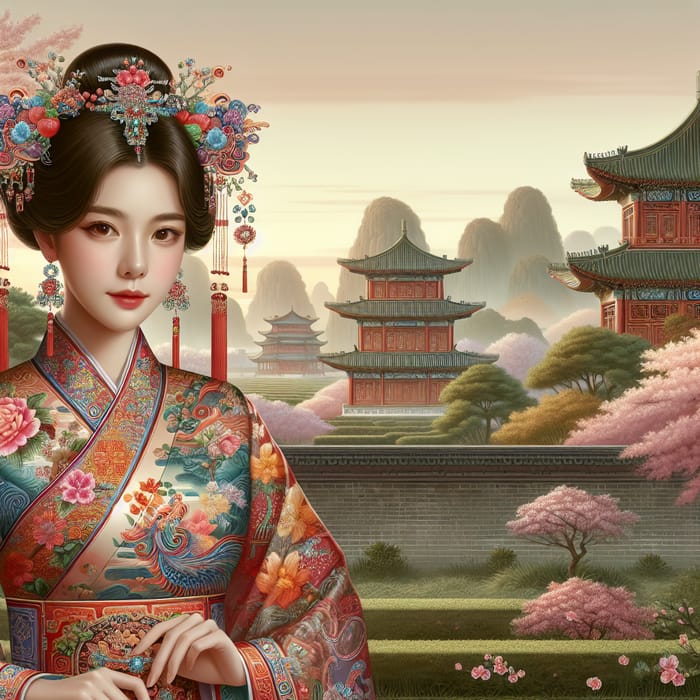 Chinese Women in Cultural Attire