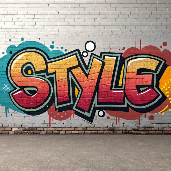 Vibrant Graffiti Art with 'STYLE' Design